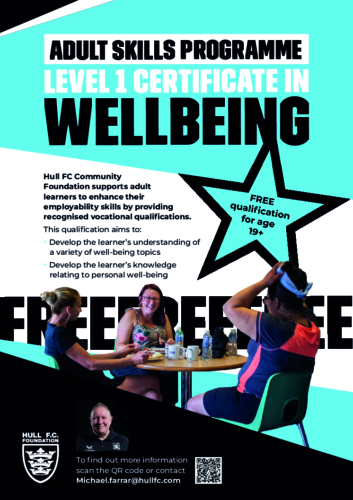 HU0024 Hull FC Foundation Wellbeing Certificate flyer